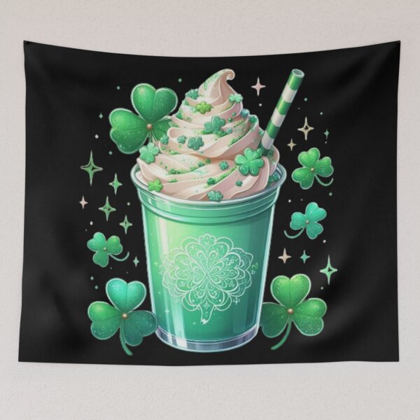 Item preview, Lucky Shamrock Iced Coffee designed and sold by LyssasMindArt.
