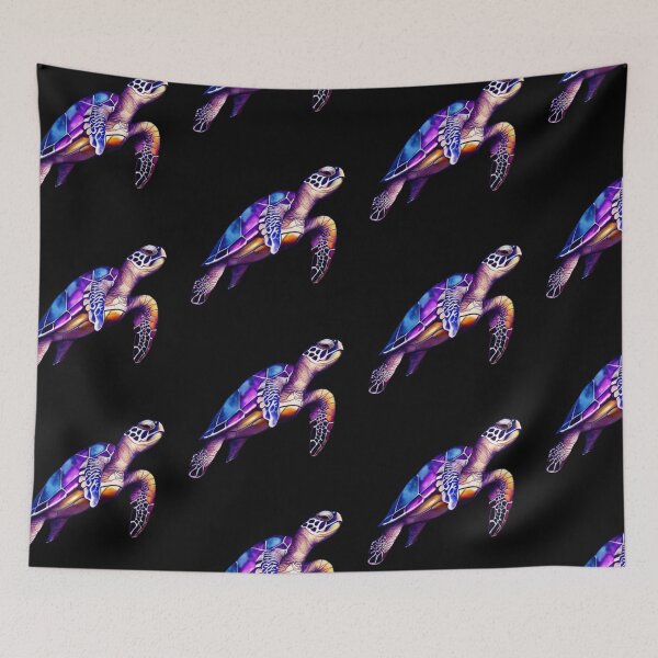 Item preview, Technicolor Watercolor Sea Turtle designed and sold by PrintsBySarahB.
