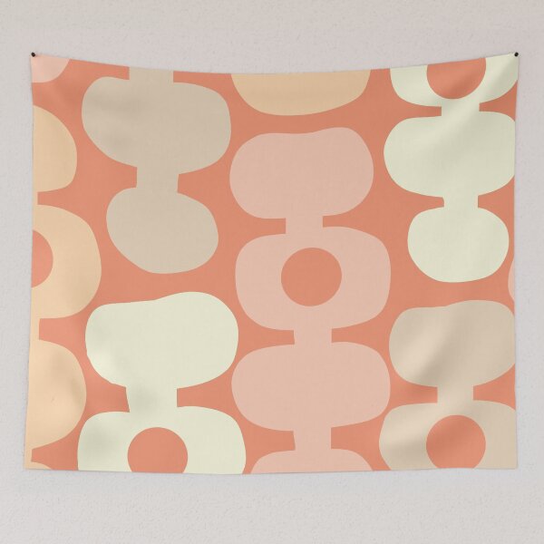 Item preview, Iconic Abstract Minimalist Scandinavian Pattern in Apricot Shades designed and sold by Deutschic.