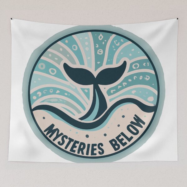 Item preview, Mysteries Below - Whale Tail in Ocean Vortex designed and sold by NiftyWrx.
