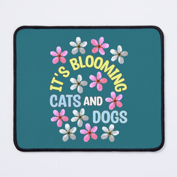 Item preview, It's blooming cats and dogs cute and funny spring greetings designed and sold by mariya-ivanova.