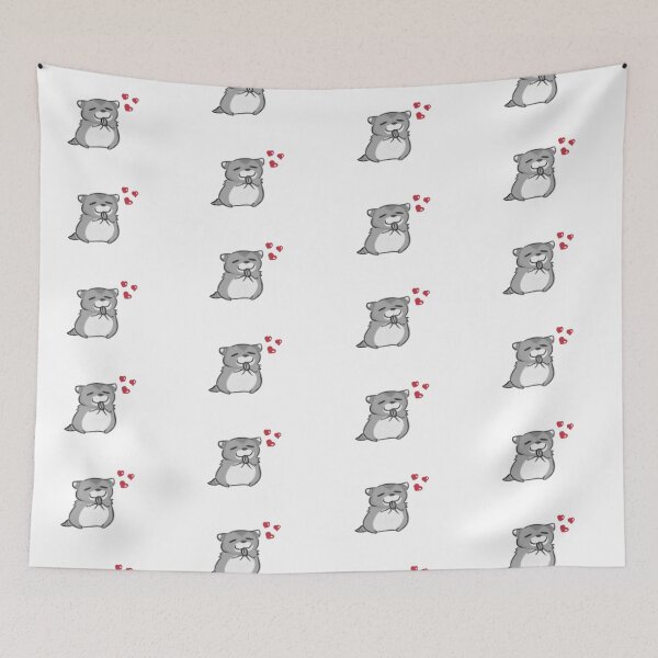 Item preview, Grey Hamster Eating Sunflower Seed designed and sold by ArtfulFoxCorner.