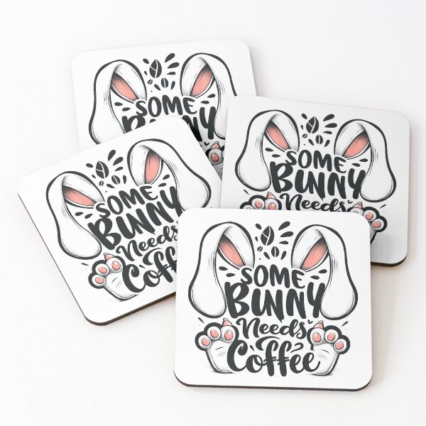 Item preview, Some Bunny Needs Coffee Women Girl Rabbit Funny Easter T-Shirt designed and sold by MAPDDesigns.