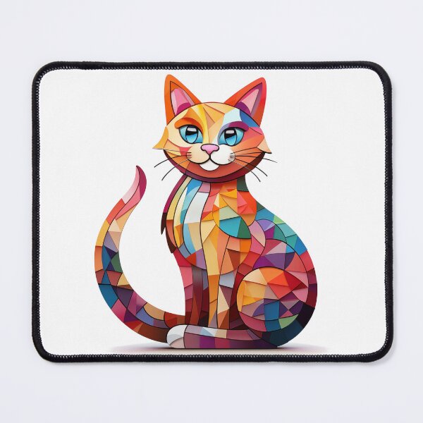 Item preview, Colored mosaic cat designed and sold by GoodThings66.