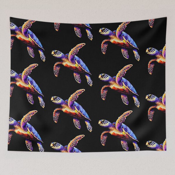 Item preview, Technicolor Watercolor Sea Turtle designed and sold by PrintsBySarahB.