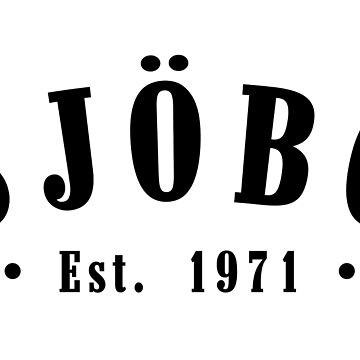 Artwork thumbnail, Sjöbo Skåne County Sweden Est. 1971 Black Letter Sverige by establishedwear