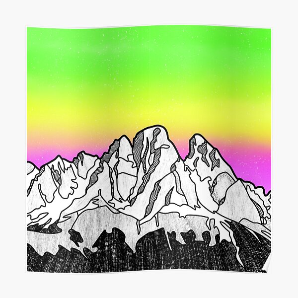 Cristallo Massif Mountain Range Poster By Ekpatterns Redbubble