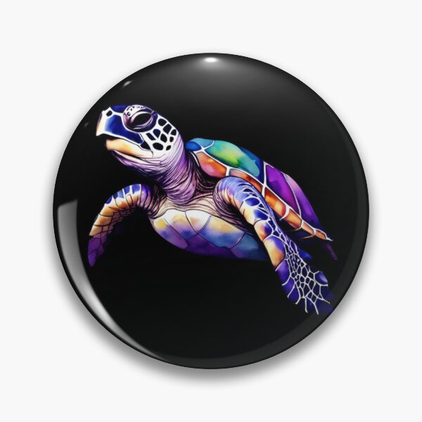 Item preview, Tortuga Marina Acuarela Technicolor designed and sold by PrintsBySarahB.