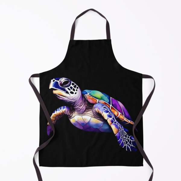 Item preview, Technicolor Watercolor Sea Turtle designed and sold by PrintsBySarahB.