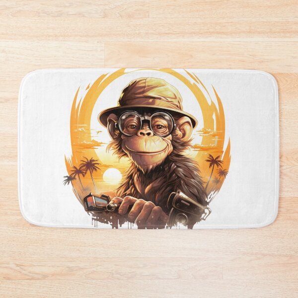 Item preview, Monkey wearing a stylish hat designed and sold by Revived Design.