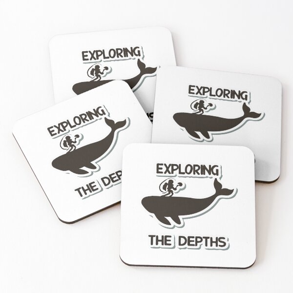 Item preview, Exploring the Depths - Sperm Whale and Diver Silhouette designed and sold by NiftyWrx.