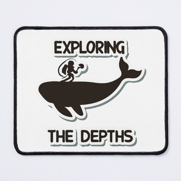 Item preview, Exploring the Depths - Sperm Whale and Diver Silhouette designed and sold by NiftyWrx.