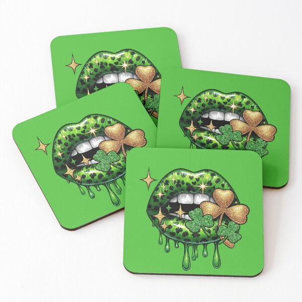Item preview, Lips and shamrock, St. Patrick’s Day, ladies, woman  designed and sold by iclipart.