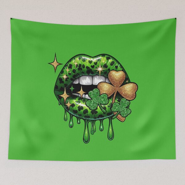 Item preview, Lips and shamrock, St. Patrick’s Day, ladies, woman  designed and sold by iclipart.