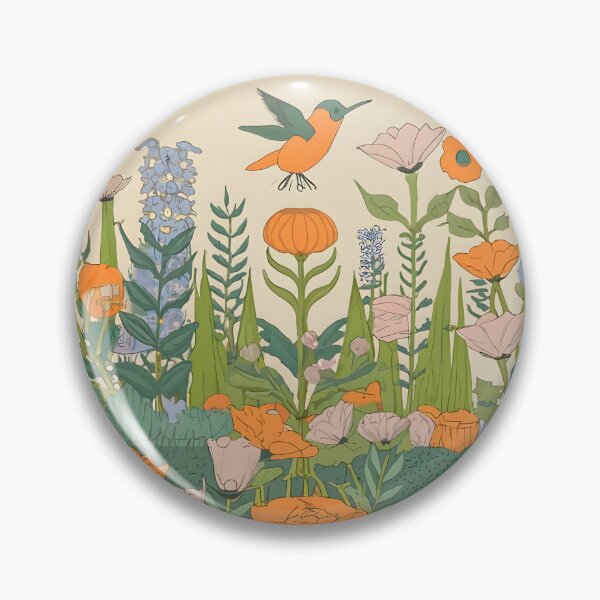 Item preview, botanical garden scene with intricately detailed flowers, plants, and foliage. sticker designed and sold by ArtshirtGroup.