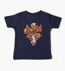 Psychedelic Mushroom Wolf Baby Tee