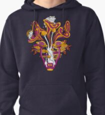 Psychedelic Mushroom Wolf Pullover Hoodie