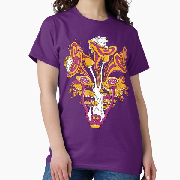 Psychedelic Mushroom Wolf Classic T-Shirt