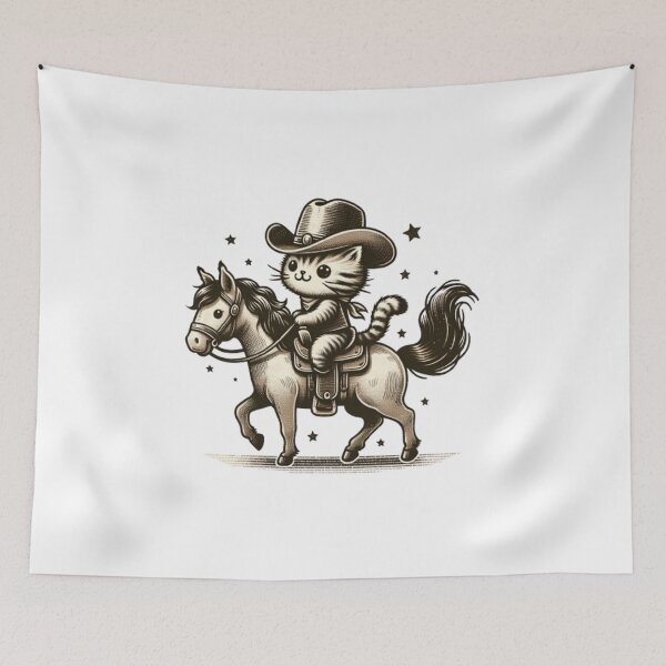 Item preview, Cat cowboy  Funny Country Music Cat Cowboy Hat Vintage T-Shirt designed and sold by NIZAR  din⭐⭐⭐⭐⭐.