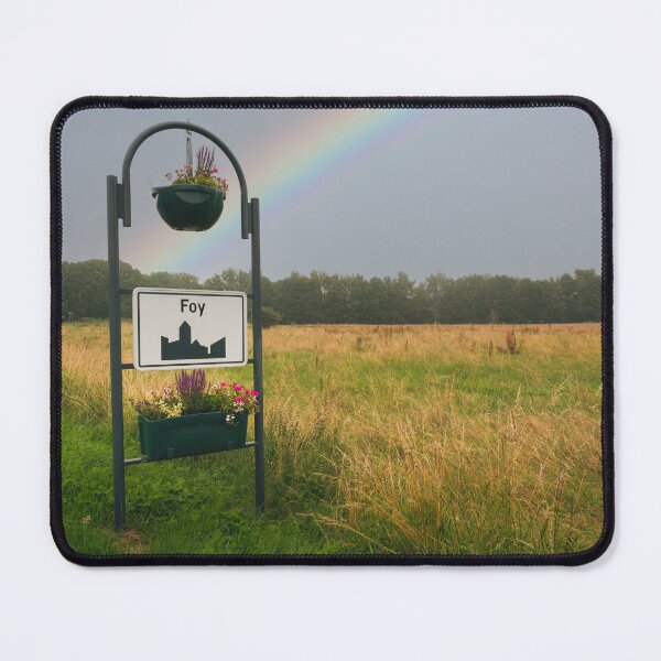 Item preview, Municipality Foy name plate sign decorated with flowers and rainbow designed and sold by svanaerschot.
