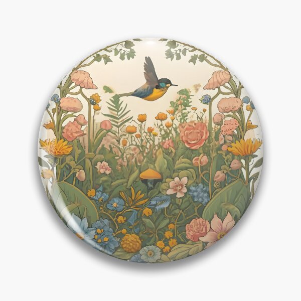 Item preview, botanical garden scene with intricately detailed flowers, plants, and foliage.. sticker designed and sold by ArtshirtGroup.