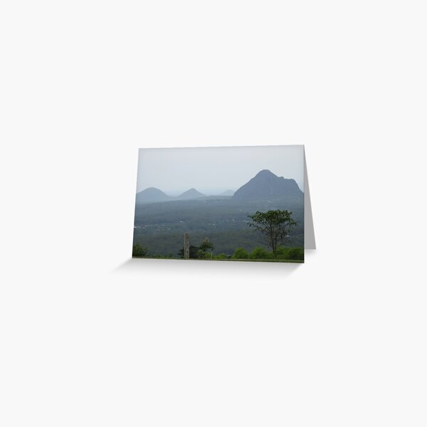 GLASS HOUSE MOUNTAINS QLD Greeting Card