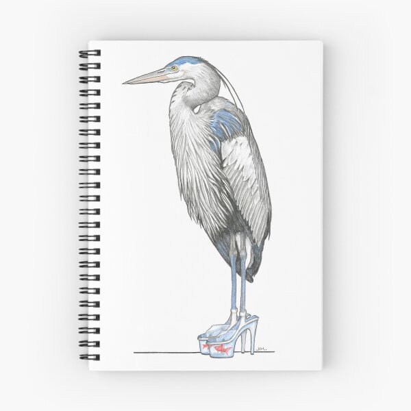Aperçu de l'œuvre Grand héron bleu dans des talons de plate-forme d’aquarium créée et vendue par JimsBirds.