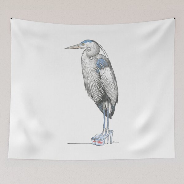 Item preview, Great Blue Heron in Aquarium Platform Heels designed and sold by JimsBirds.