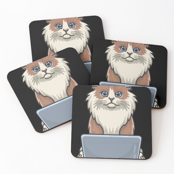 Item preview, Ragdoll with laptop designed and sold by Blemenowo.
