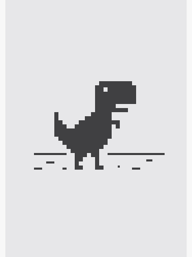 Google Offline Dinosaur Game Metal Print for Sale by DannyAndCo