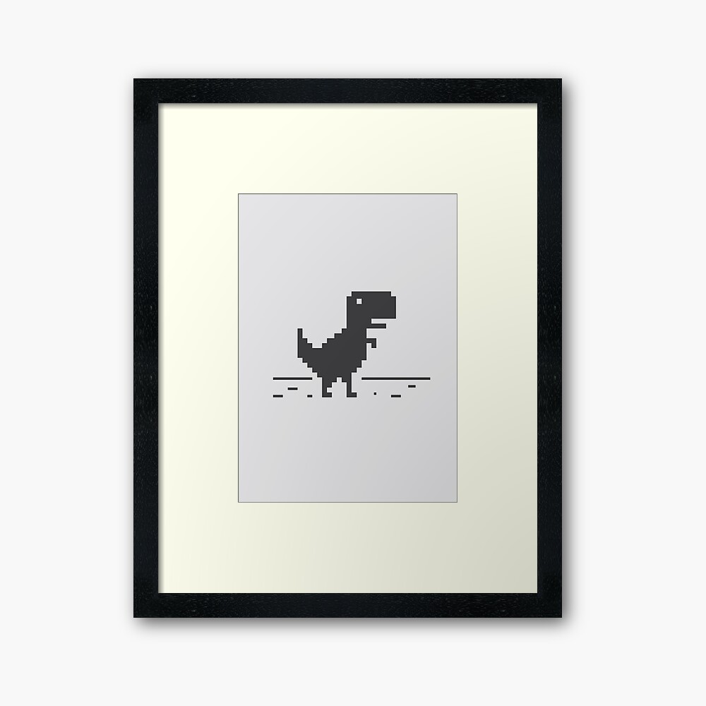 Google Chrome's Dino Art Print  Vintage poster art, Pixel art, Dinosaur  wallpaper