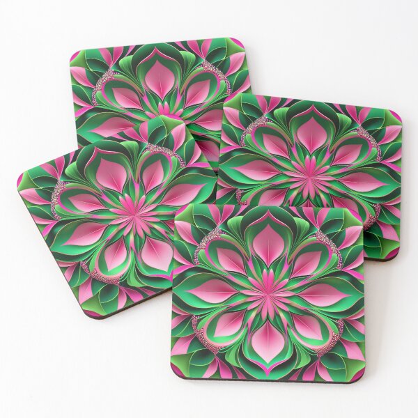 Item preview, Radiant Afrocentric Floral Pattern: Lustrous Pink and Green Design designed and sold by CulturalTales.