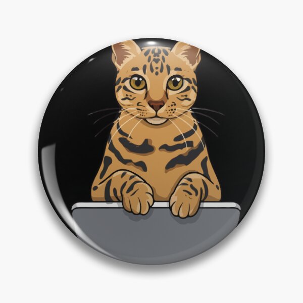 Item preview, Bengal Cat with laptop designed and sold by Blemenowo.