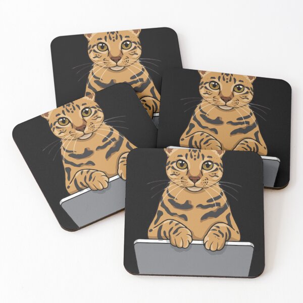 Item preview, Bengal Cat with laptop designed and sold by Blemenowo.