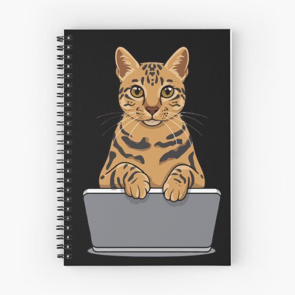 Item preview, Bengal Cat with laptop designed and sold by Blemenowo.