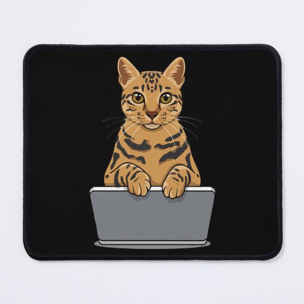 Item preview, Bengal Cat with laptop designed and sold by Blemenowo.