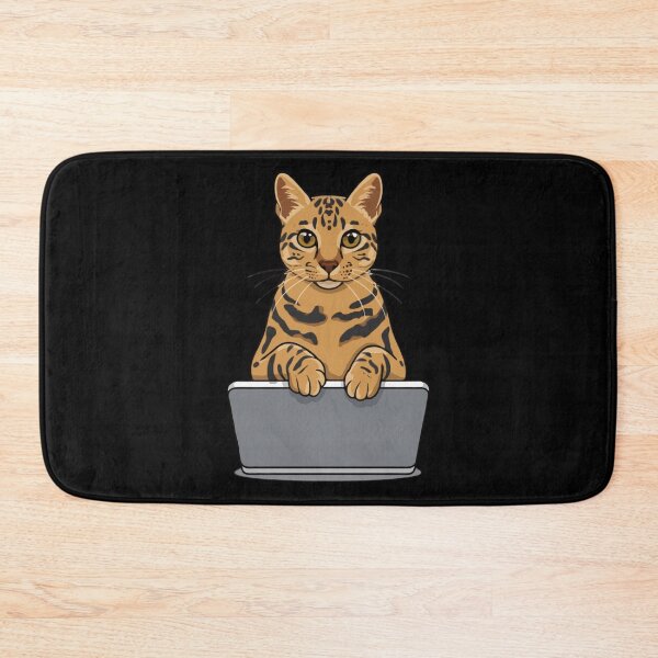 Item preview, Bengal Cat with laptop designed and sold by Blemenowo.