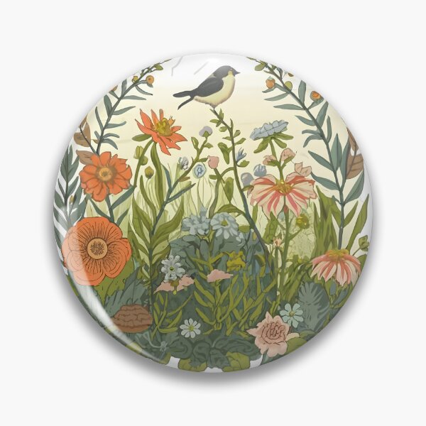 Item preview, a botanical garden scene with intricately detailed flowers, plants, and foliage.. sticker designed and sold by ArtshirtGroup.