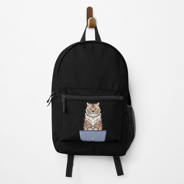 Item preview, Selkirk Rex with laptop designed and sold by Blemenowo.