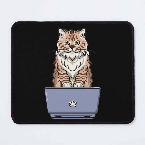 Item preview, Selkirk Rex with laptop designed and sold by Blemenowo.