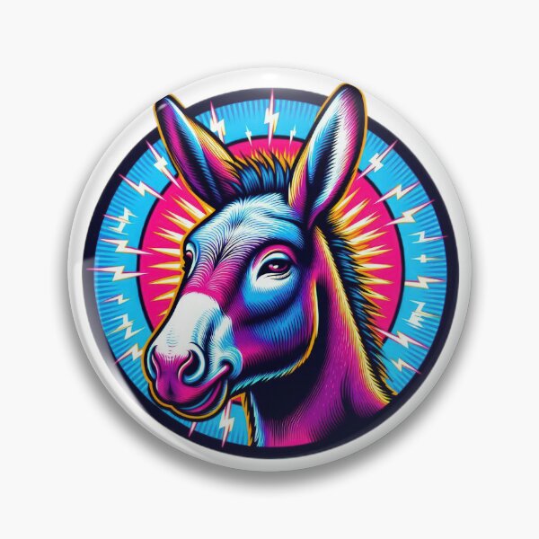 Item preview, donkey Funny animal emblem   designed and sold by Expressions-Sel.