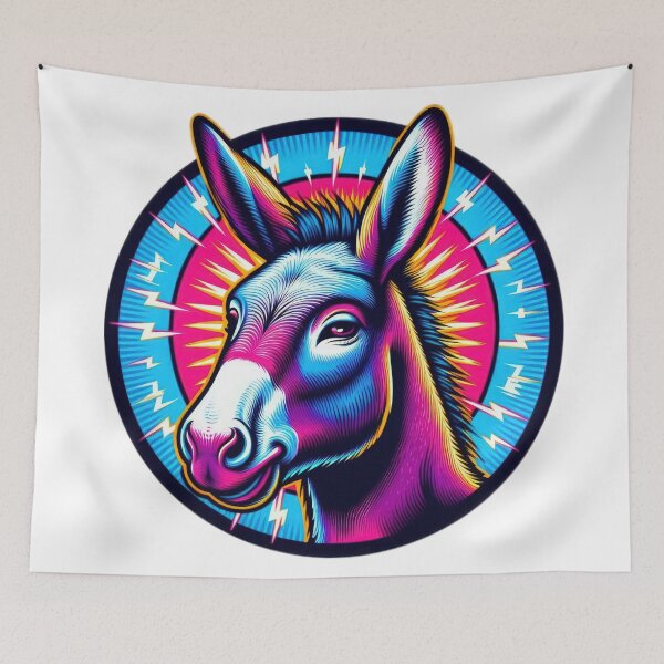 Item preview, donkey Funny animal emblem   designed and sold by Expressions-Sel.