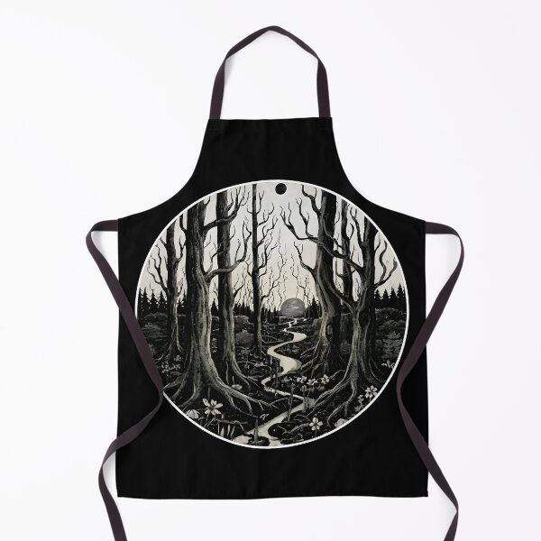 Item preview, A haunting depiction of a forest at twilight, with intricate details in the foliage and shadows designed and sold by ArtshirtGroup.