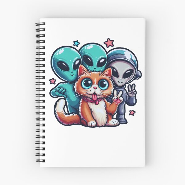 Item preview, Funny Cat Selfie Whit Aliens Cat Lover Ufo Spaceship Funny Aliens  designed and sold by SlocifieShop.