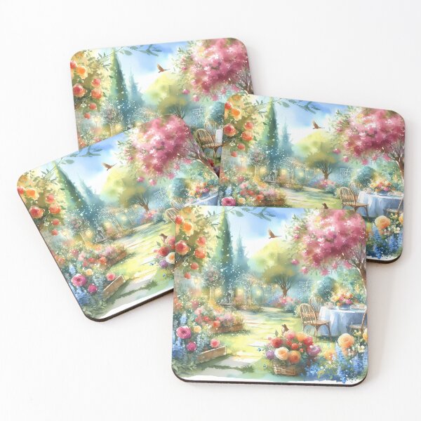 Item preview, Whimsical Garden Tea Party Amidst Floral Splendor designed and sold by Vitalka-uk.