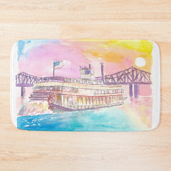 Item preview, Mississippi Steamboat Cruising on Ol Man River into Sunset designed and sold by artshop77.
