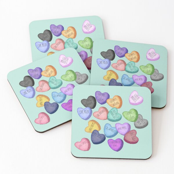 Item preview, Romance Book Trope Conversation Hearts designed and sold by serafineaandd.
