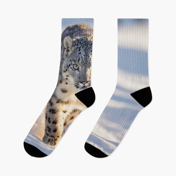 Item preview, Running snow leopard in the snow designed and sold by RK - Shop.