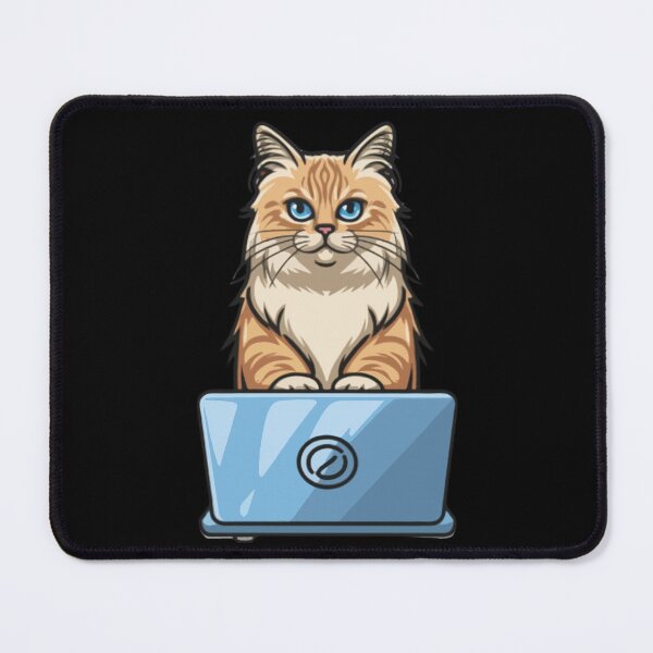 Item preview, Birman with laptop designed and sold by Blemenowo.