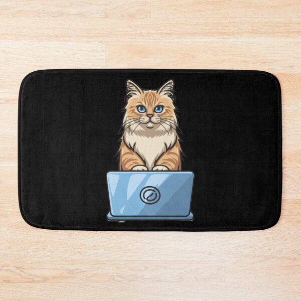 Item preview, Birman with laptop designed and sold by Blemenowo.